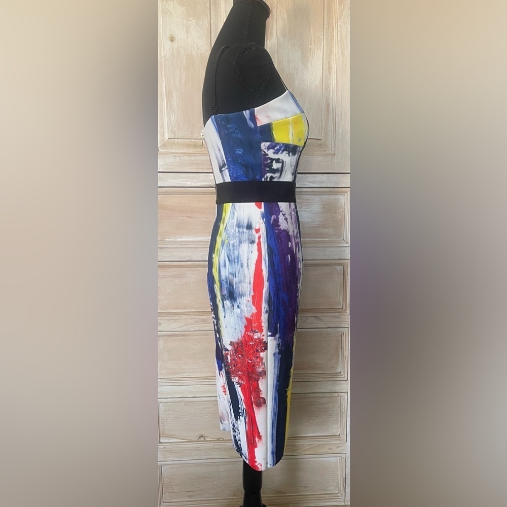 Milly Multicolor Splatter Pencil Dress Size 2 - Picture 6 of 9